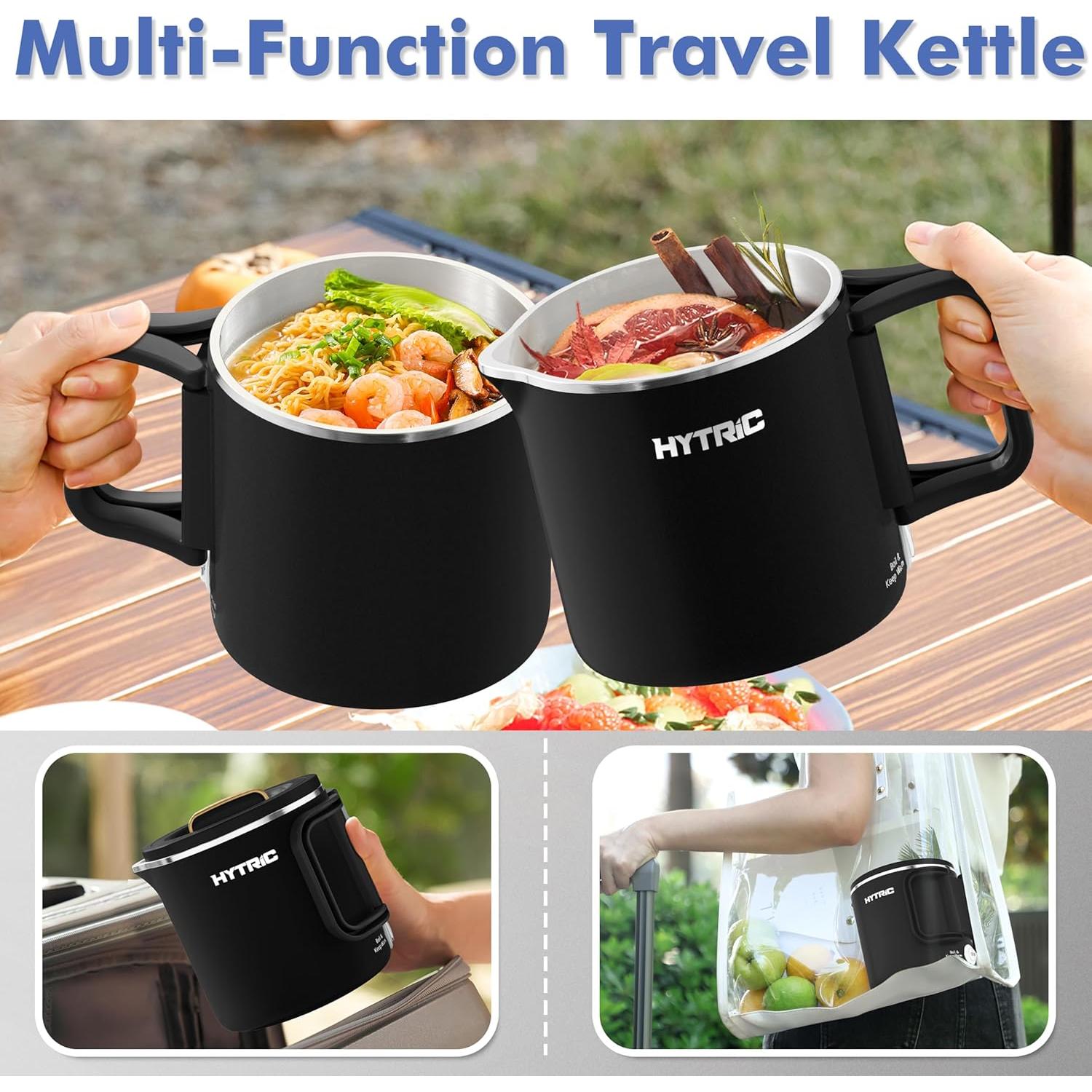 Hervidor Eléctrico Plegable HYTRIC 650ml Acero Inoxidable