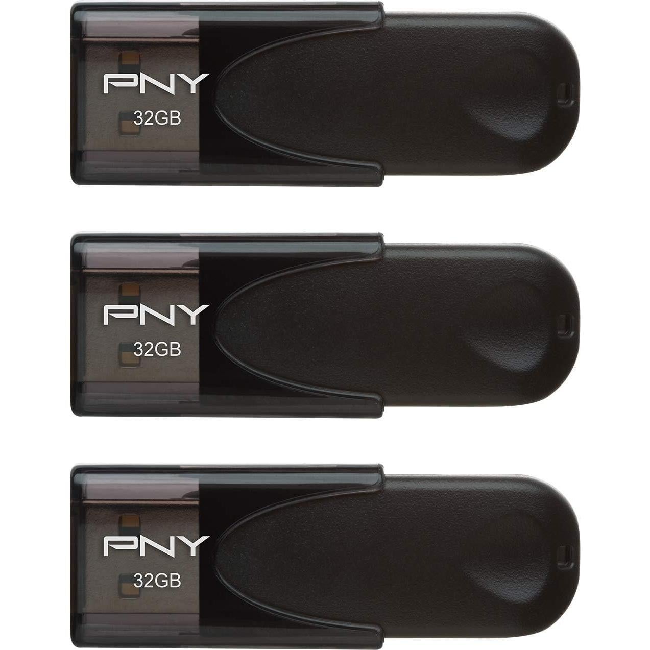 Pendrive PNY Attaché 4 USB 2.0 32GB 3-Pack Negro