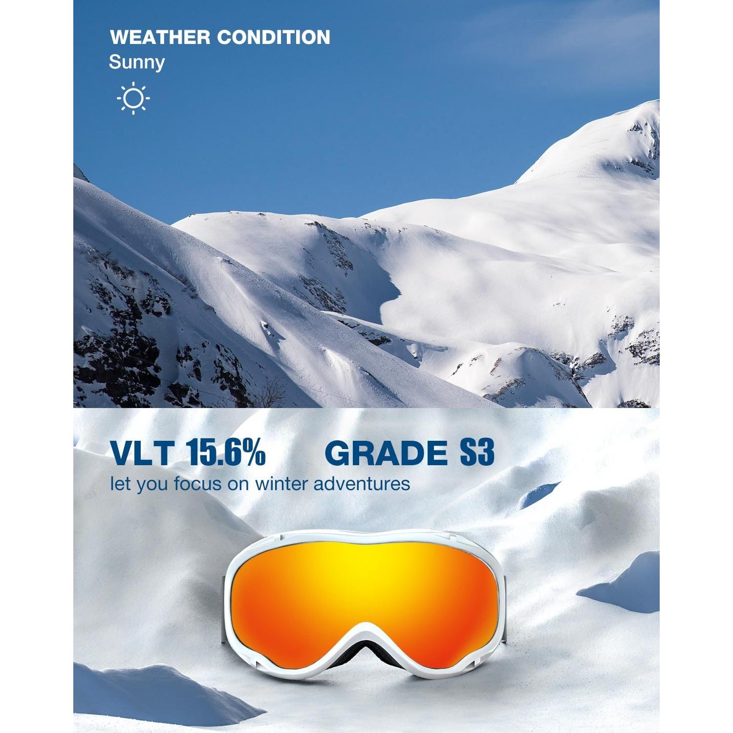 Gafas de Esquí ZIONOR Lagopus B1 OTG Anti Vaho UV 100%