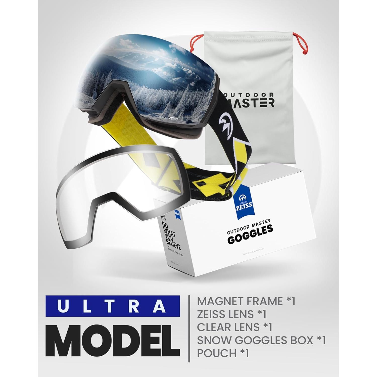 Gafas de Esquí OutdoorMaster Ultra HD+ con Lente ZEISS OTG