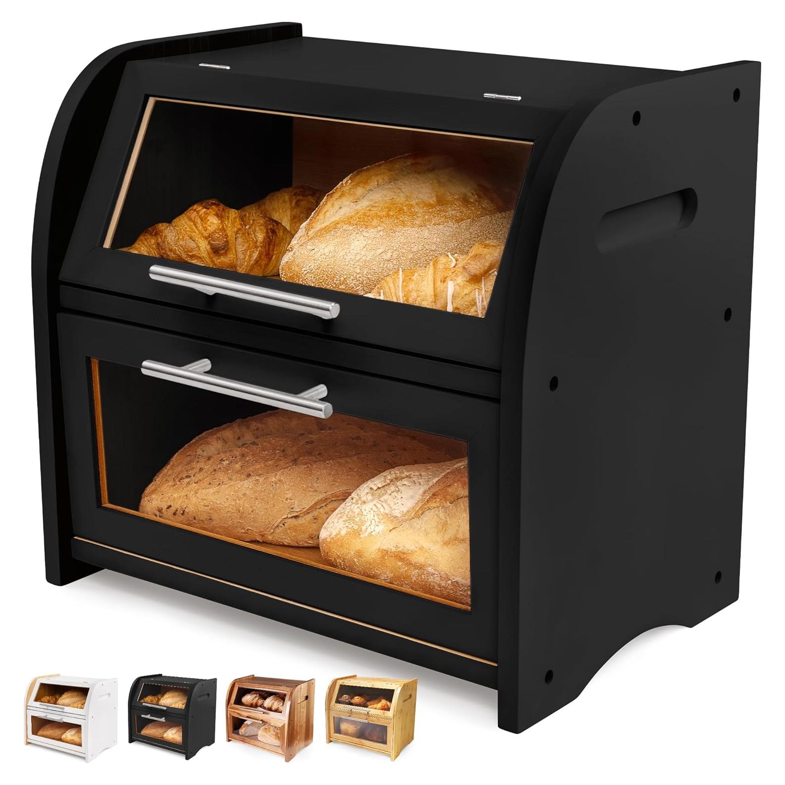 Caja de Pan de Bambú Apace Living, Extra Grande, 48x35cm