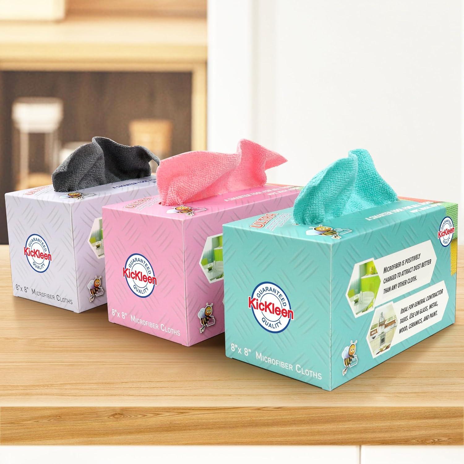 Paños de limpieza de microfibra KICKLEEN 20x20 cm 40 unidades