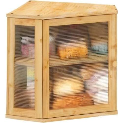 Caja de Pan Esquinera VIEWCARE de Bambú Natural Mediana