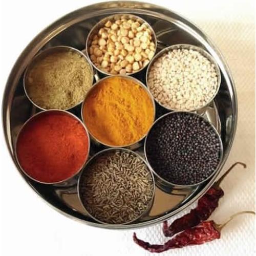 Caja de Especias Hermética Acero Inoxidable 7 Contenedores