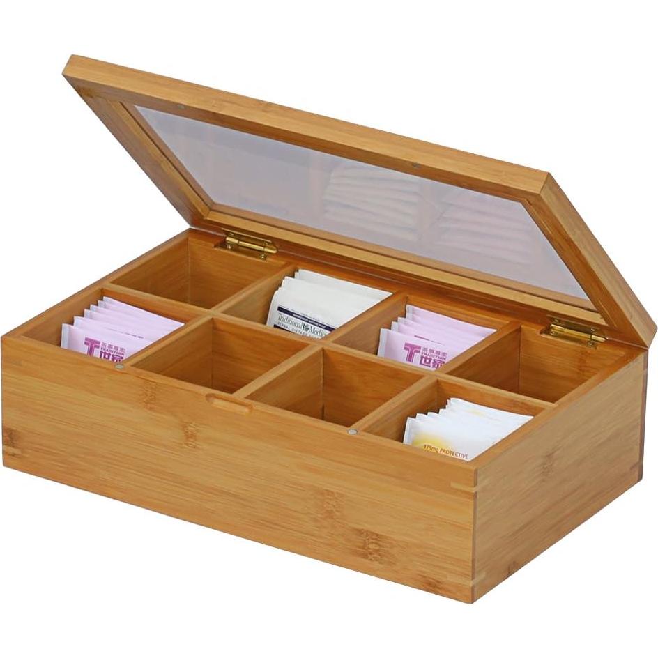 Caja de Té de Bambú Oceanstar TB1323 30.48 cm Natural