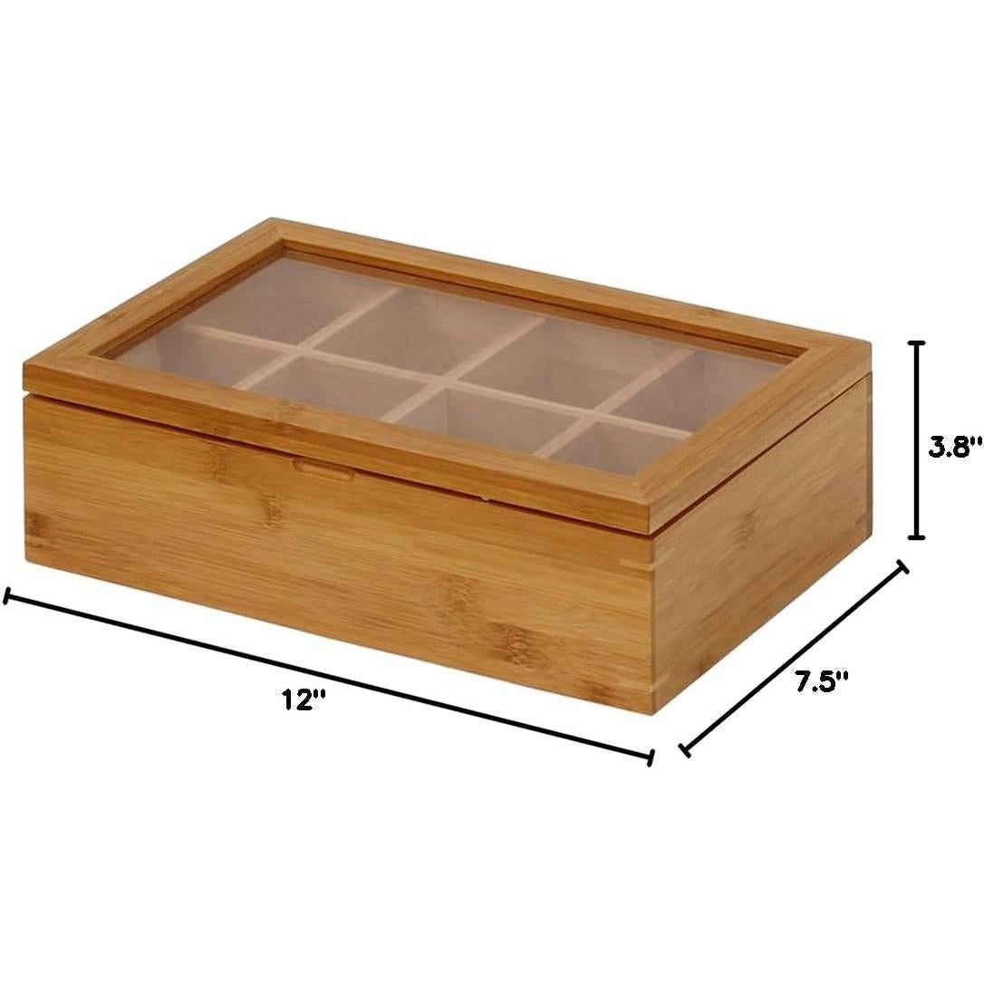 Caja de Té de Bambú Oceanstar TB1323 30.48 cm Natural