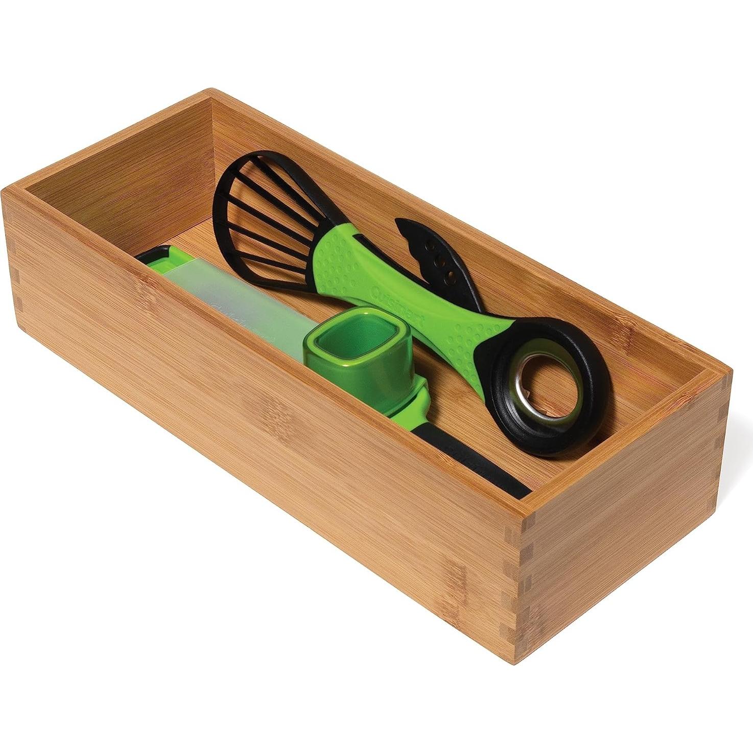 Caja de Almacenamiento de Madera de Bambú Lipper 12.7x30.5x7.6 cm
