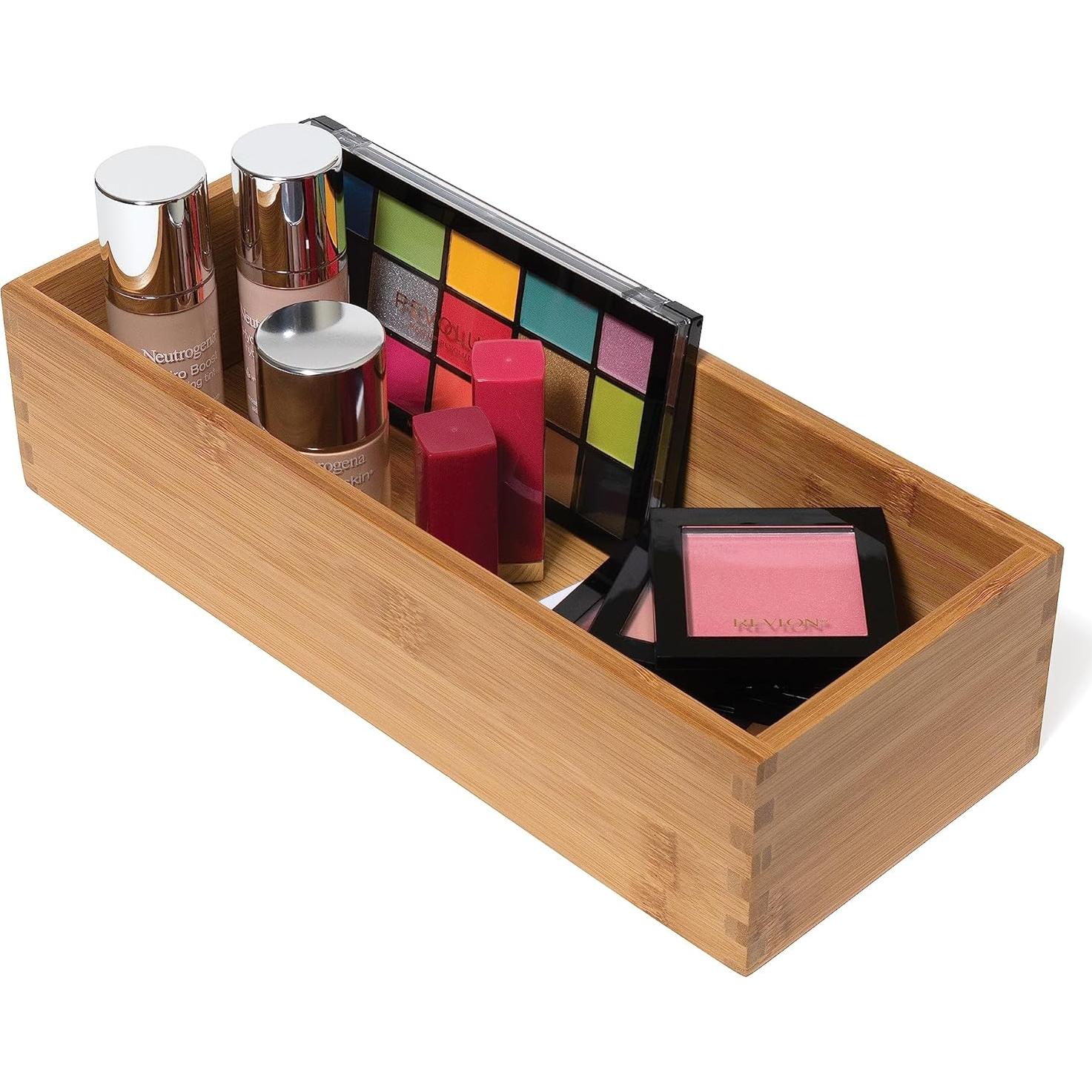 Caja de Almacenamiento de Madera de Bambú Lipper 12.7x30.5x7.6 cm