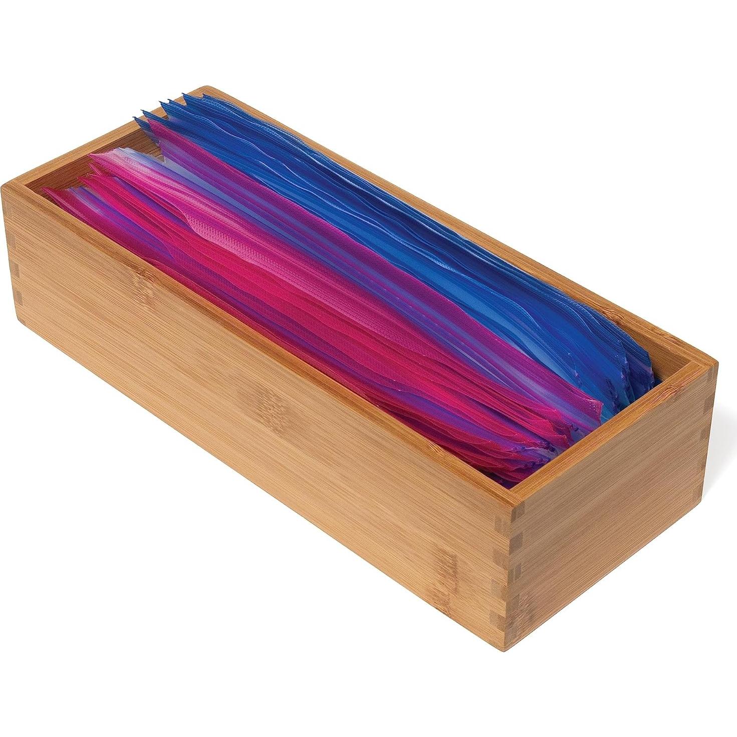 Caja de Almacenamiento de Madera de Bambú Lipper 12.7x30.5x7.6 cm
