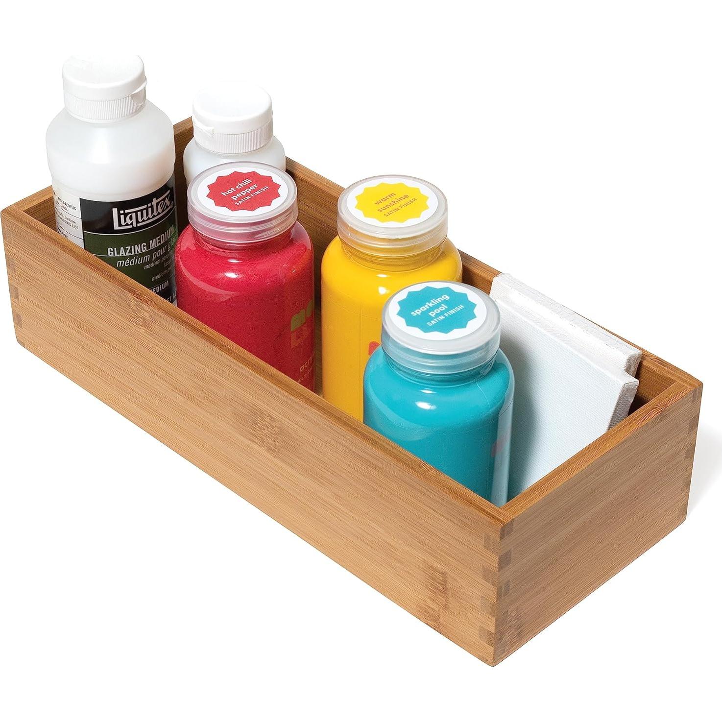 Caja de Almacenamiento de Madera de Bambú Lipper 12.7x30.5x7.6 cm