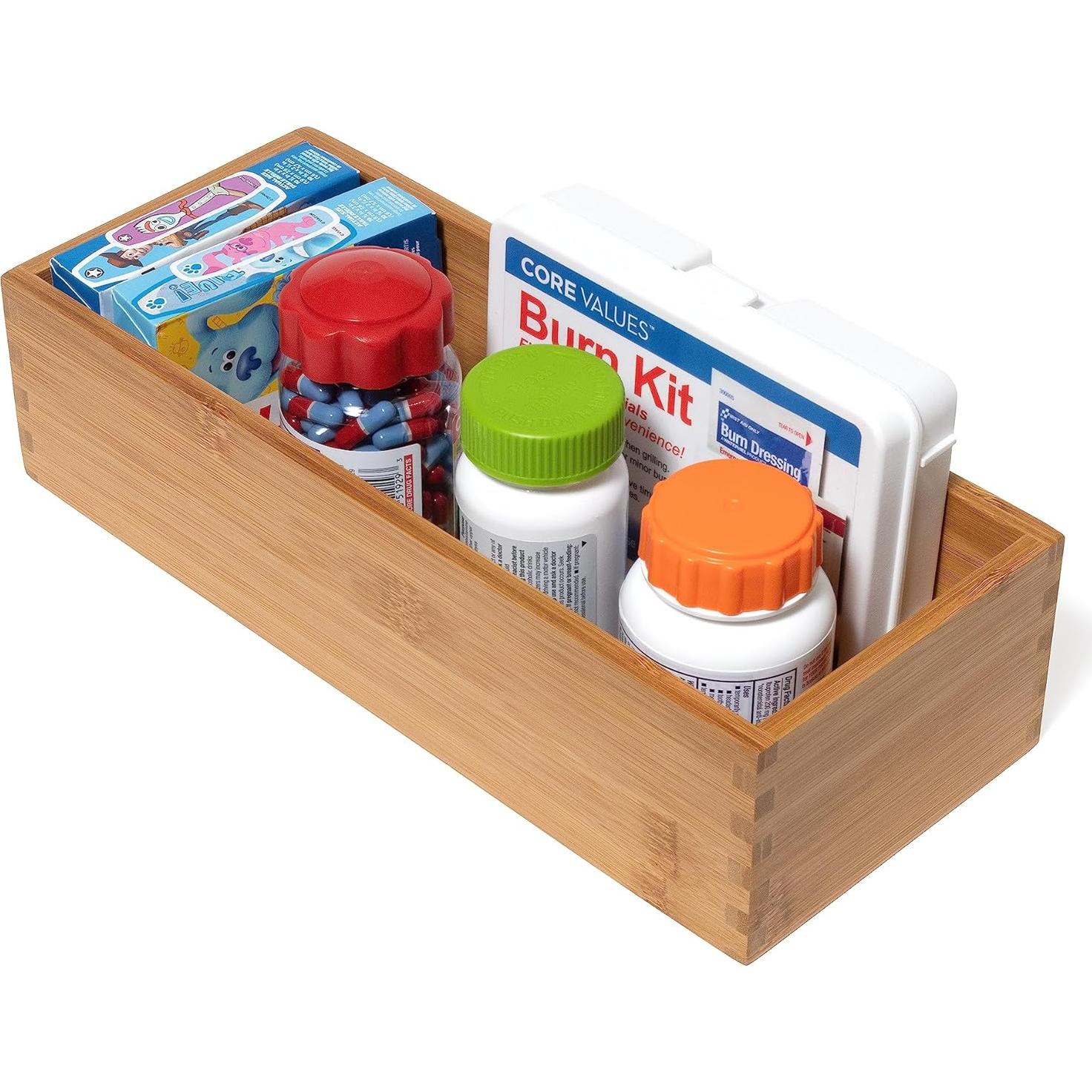 Caja de Almacenamiento de Madera de Bambú Lipper 12.7x30.5x7.6 cm