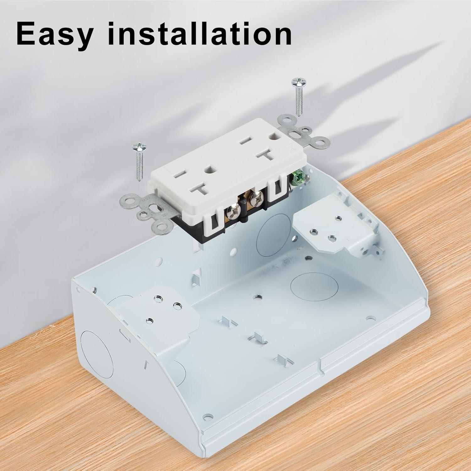 Caja de Distribución GFCI ZIETVIK 11.68x6.60cm Acero Inoxidable