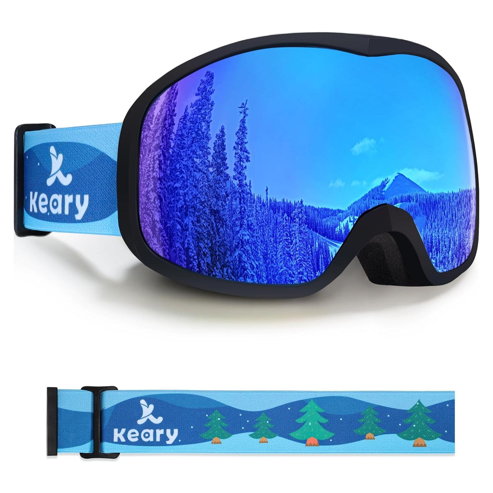 Gafas de Esquí Keary para Niños 3-14 Años UV Anti-Niebla