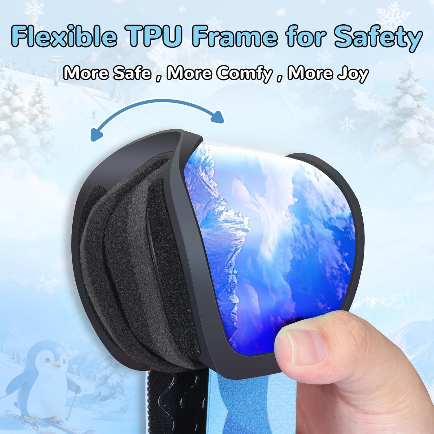 Gafas de Esquí Keary para Niños 3-14 Años UV Anti-Niebla