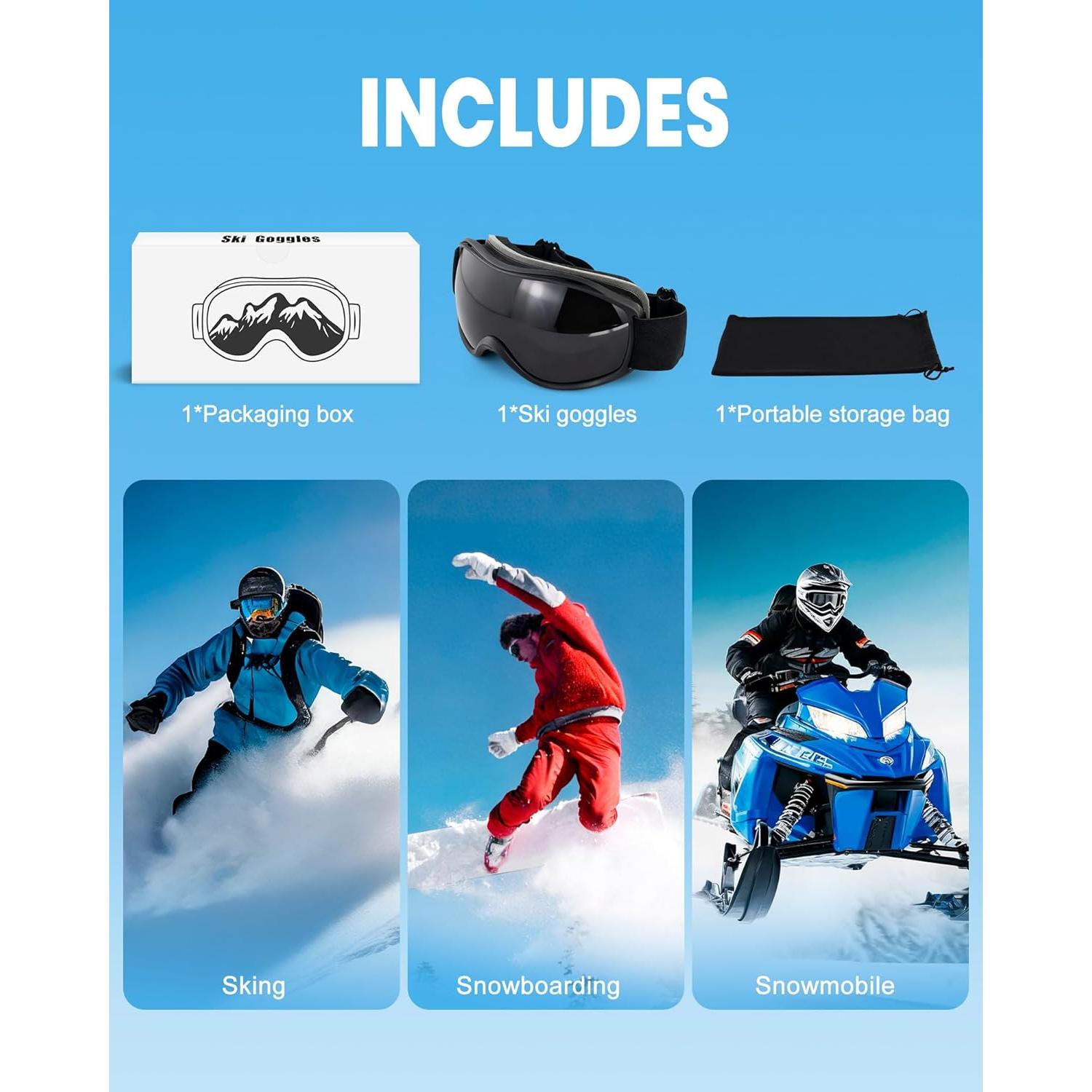 Gafas de Esquí AVV Antivaho UV para Adultos Unisex