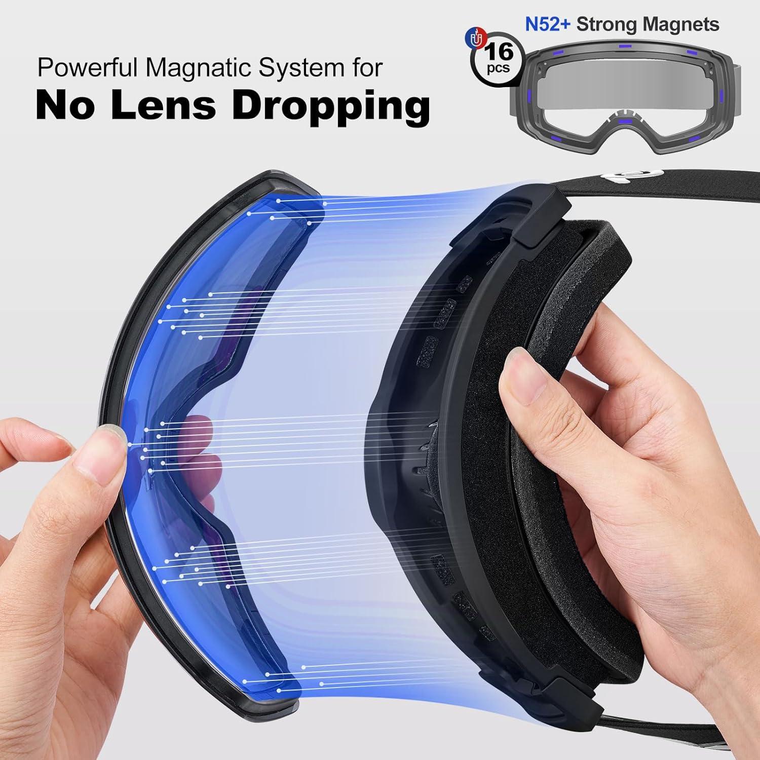 Gafas de Esquí Magnéticas Intercambiables Odoland con 2 Lentes