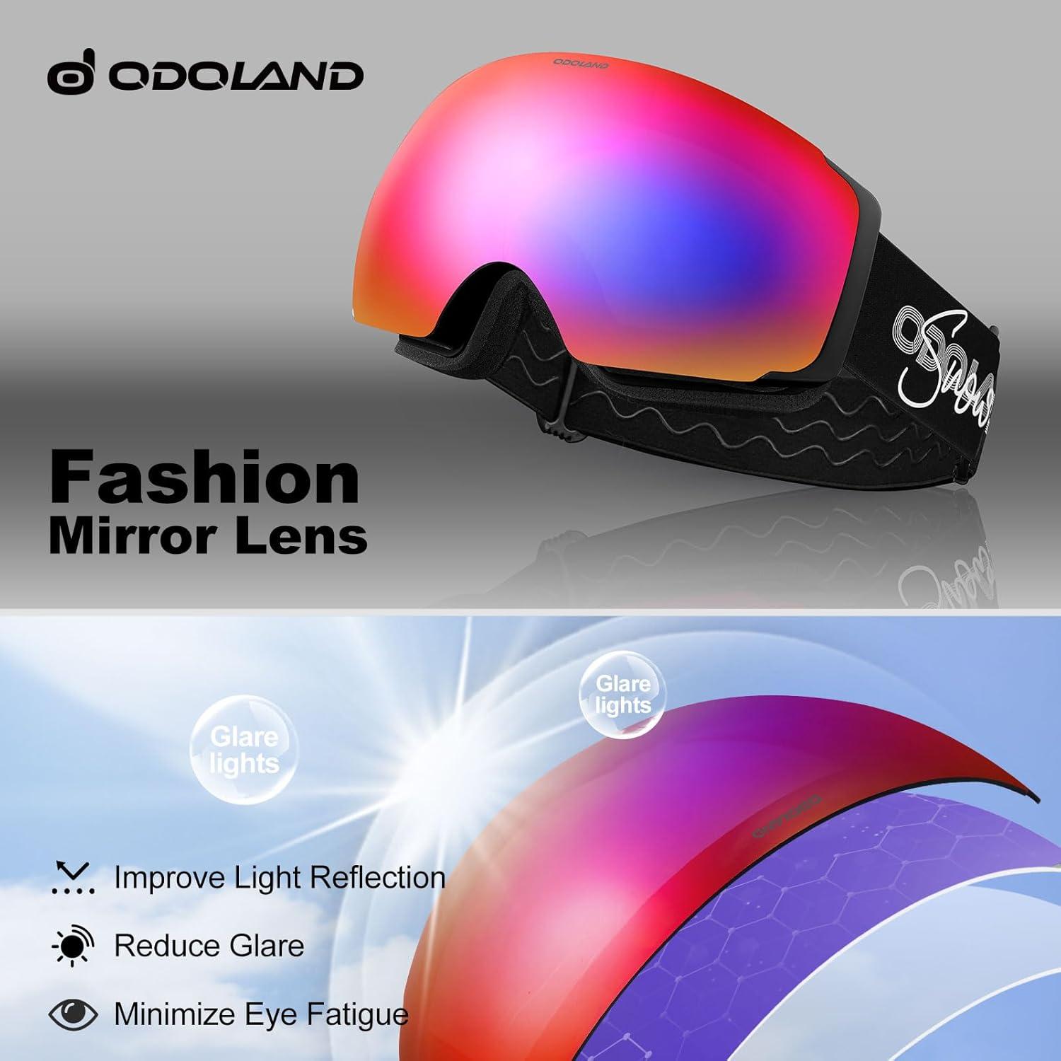 Gafas de Esquí Magnéticas Intercambiables Odoland con 2 Lentes
