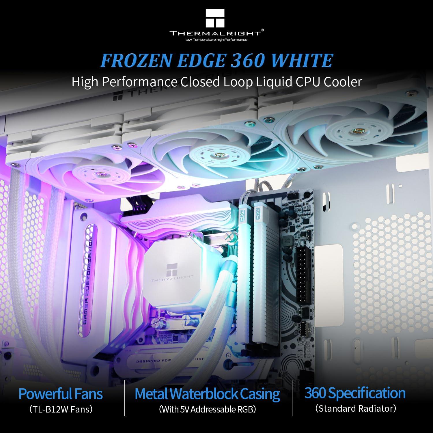 Enfriador de Agua CPU Thermalright Frozen Edge 360 Blanco 2.6kg