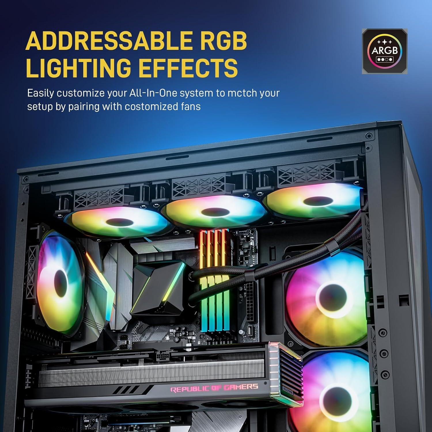 Enfriador Líquido para CPU DARKROCK D360 RGB 360mm - Negro