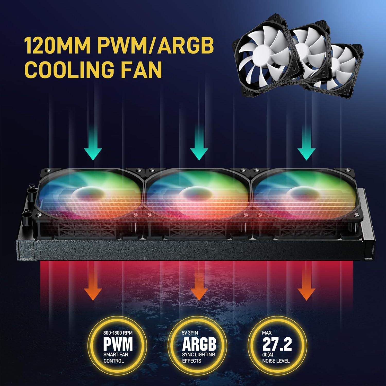 Enfriador Líquido para CPU DARKROCK D360 RGB 360mm - Negro