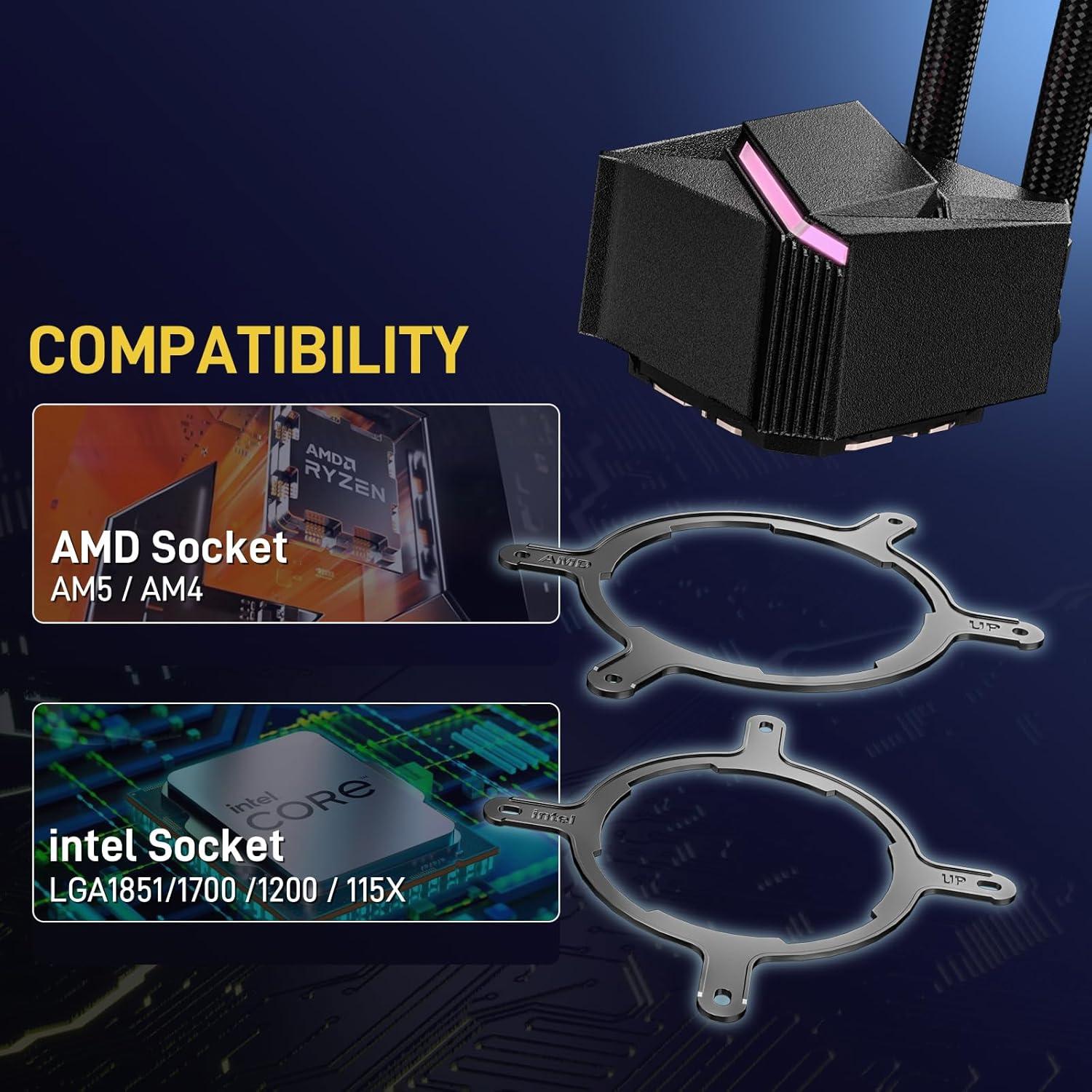 Enfriador Líquido para CPU DARKROCK D360 RGB 360mm - Negro