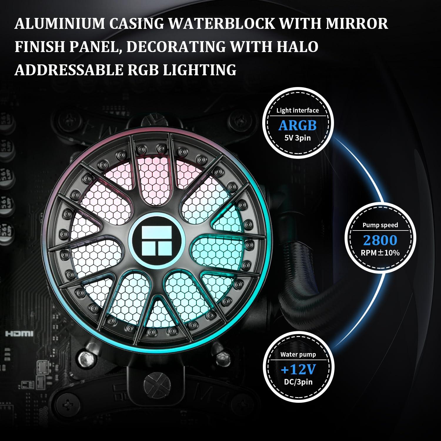 Enfriador AIO Thermalright Aqua Elite 240mm ARGB Negro