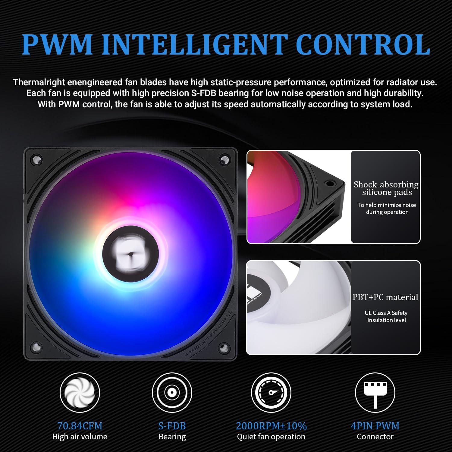 Enfriador AIO Thermalright Aqua Elite 240mm ARGB Negro