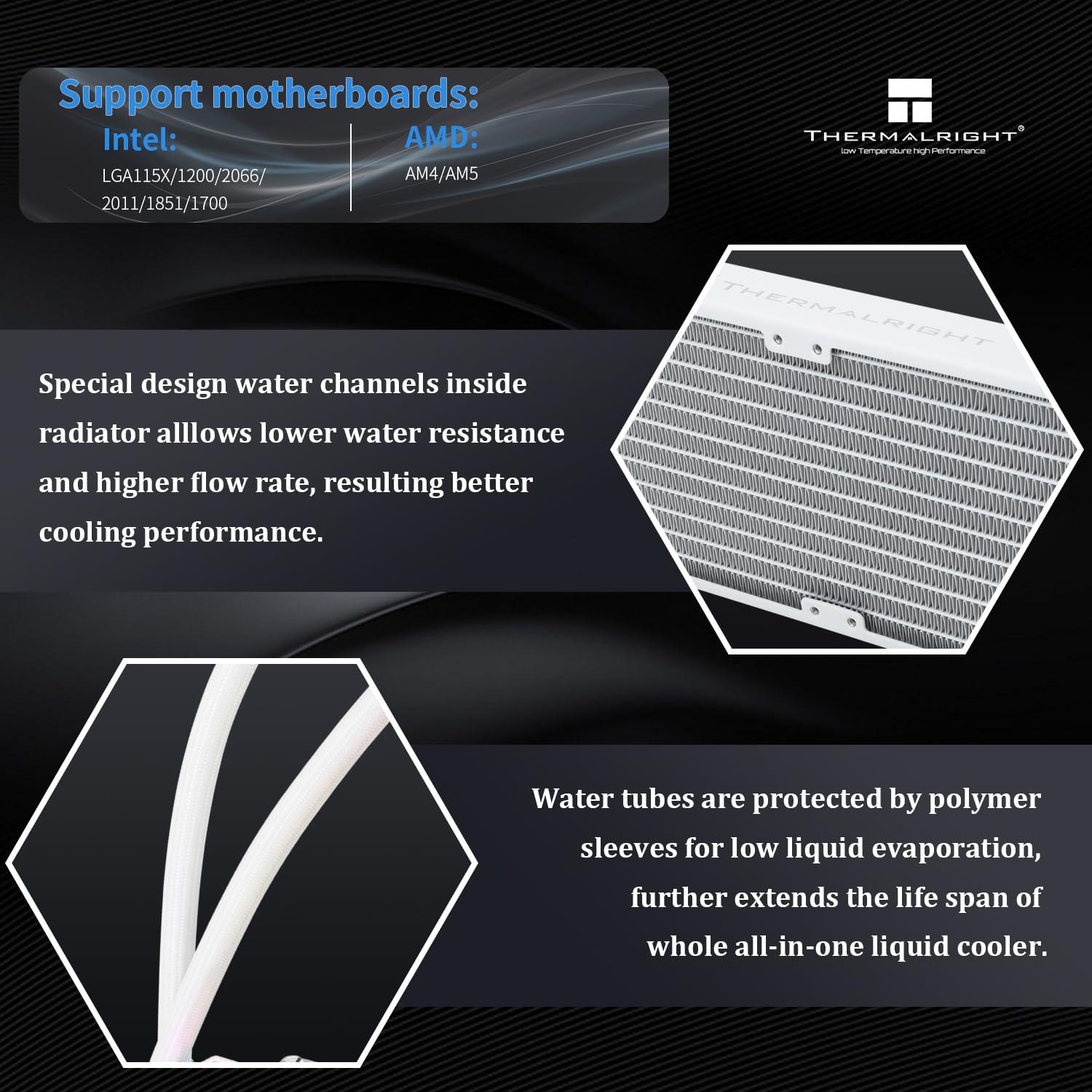 Enfriador Líquido AIO Thermalright Frozen Vision 360 ARGB Blanco