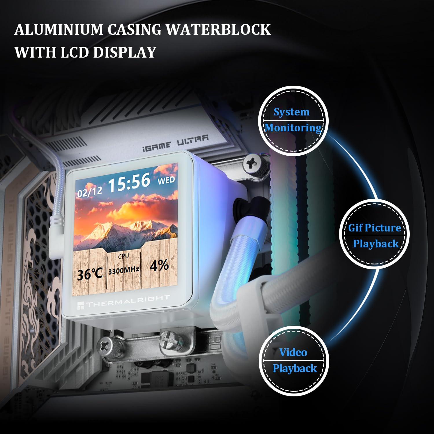 Enfriador Líquido AIO Thermalright Frozen Vision 360 ARGB Blanco