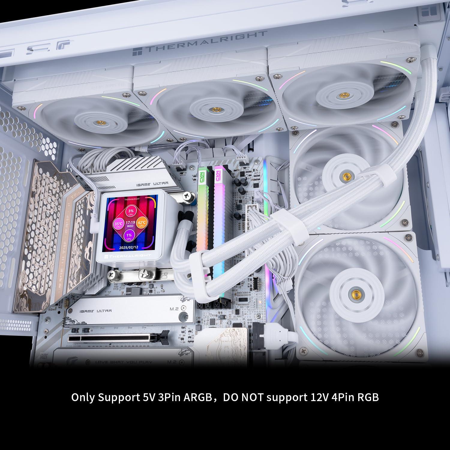 Enfriador Líquido AIO Thermalright Frozen Vision 360 ARGB Blanco