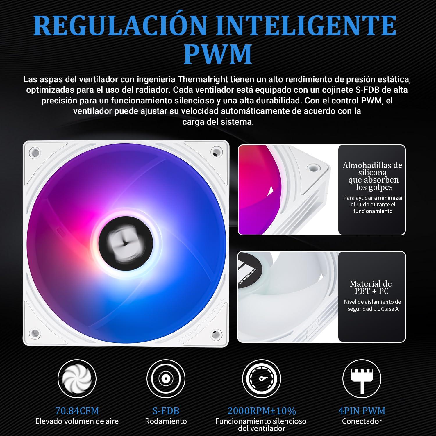 Enfriador Líquido AIO Thermalright Aqua Elite 240 V6 ARGB Blanco