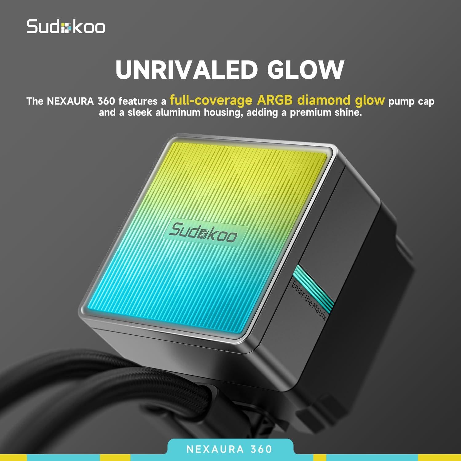 Enfriador de CPU Líquido NEXAURA 360mm ARGB PWM - Negro