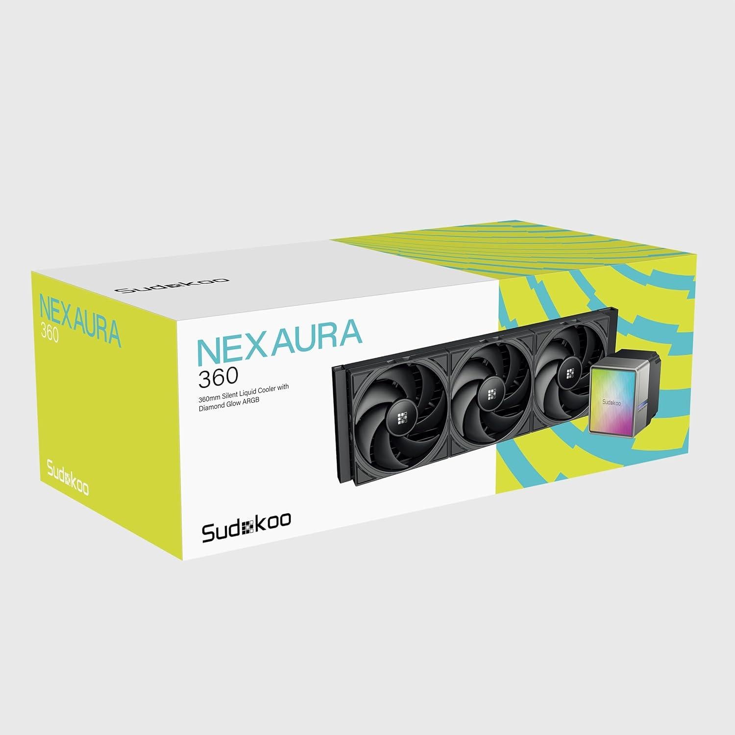 Enfriador de CPU Líquido NEXAURA 360mm ARGB PWM - Negro