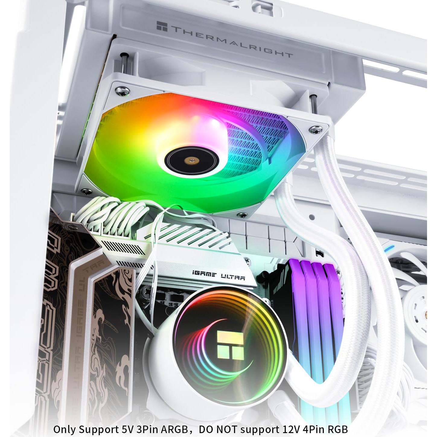 Enfriador de CPU AIO Thermalright Frozen Notte 120 ARGB Blanco