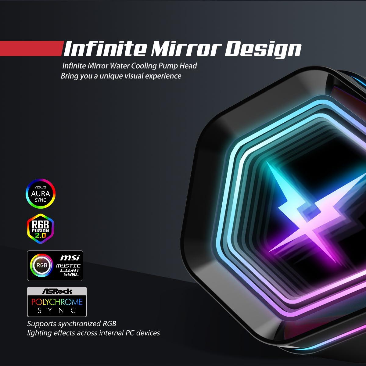 Enfriador Líquido RUIX NC240 ARGB 240mm para CPU - Negro