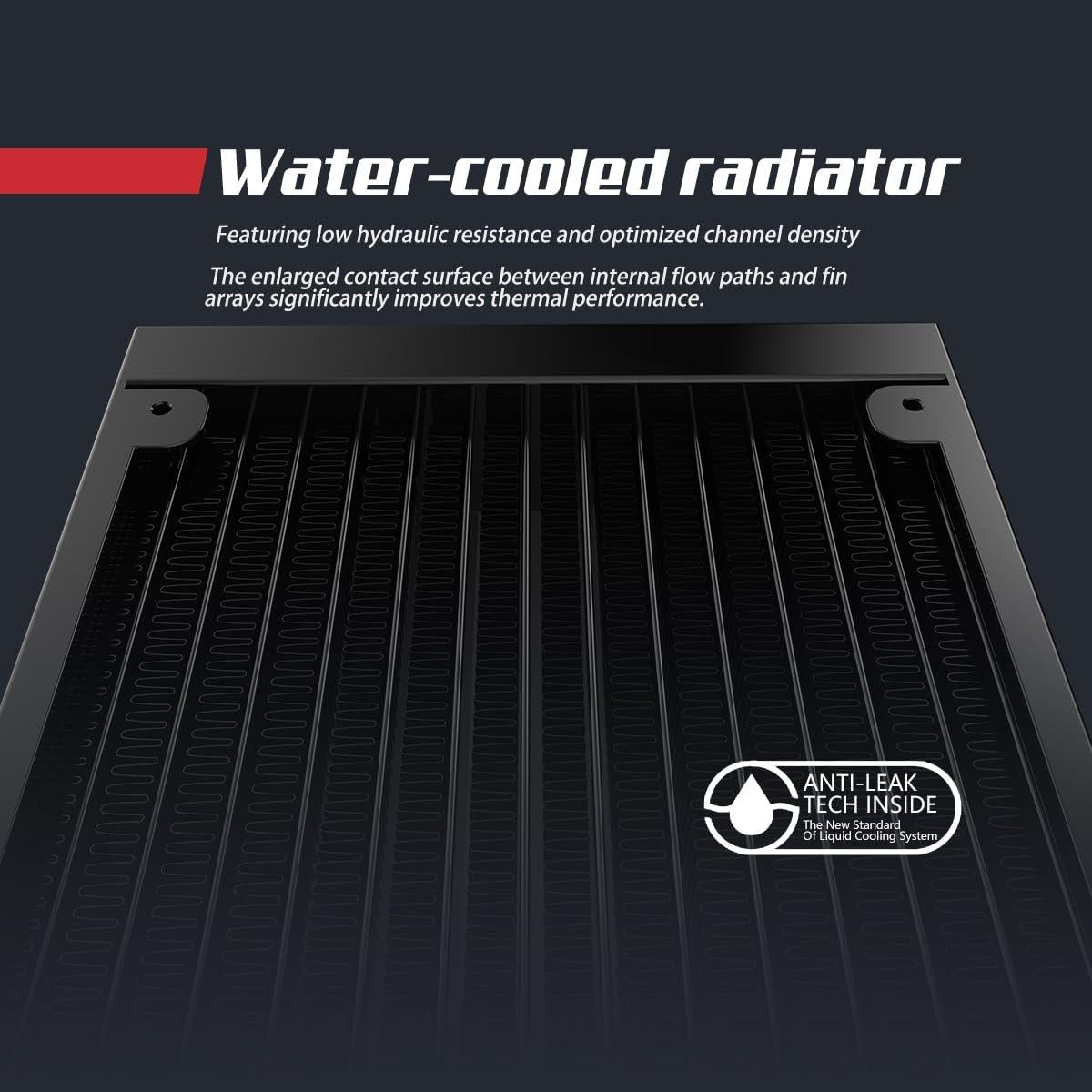 Enfriador Líquido RUIX NC240 ARGB 240mm para CPU - Negro