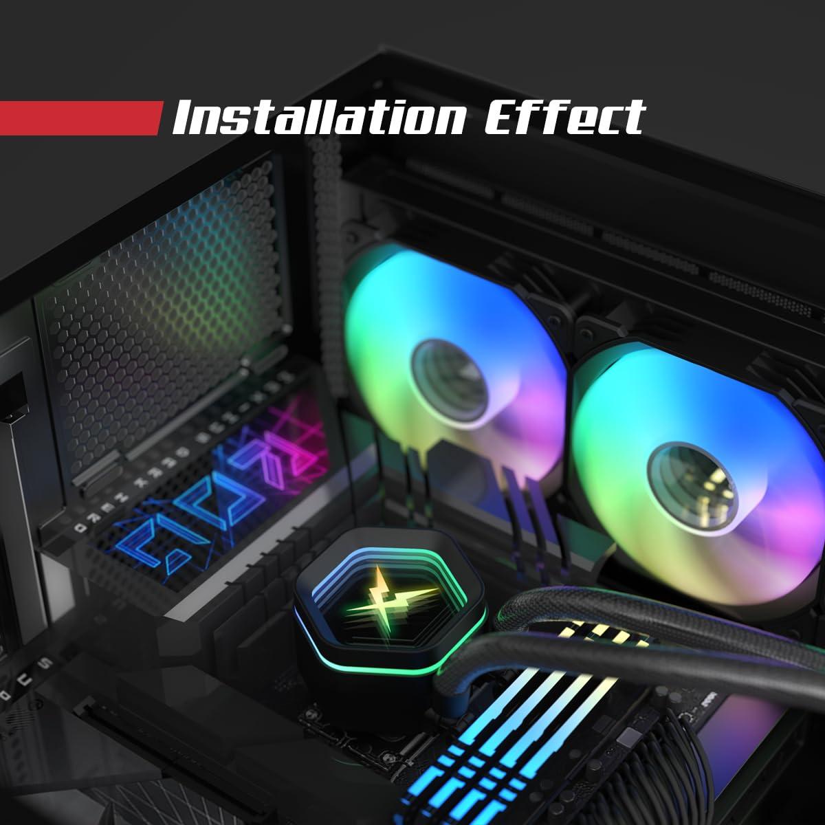 Enfriador Líquido RUIX NC240 ARGB 240mm para CPU - Negro