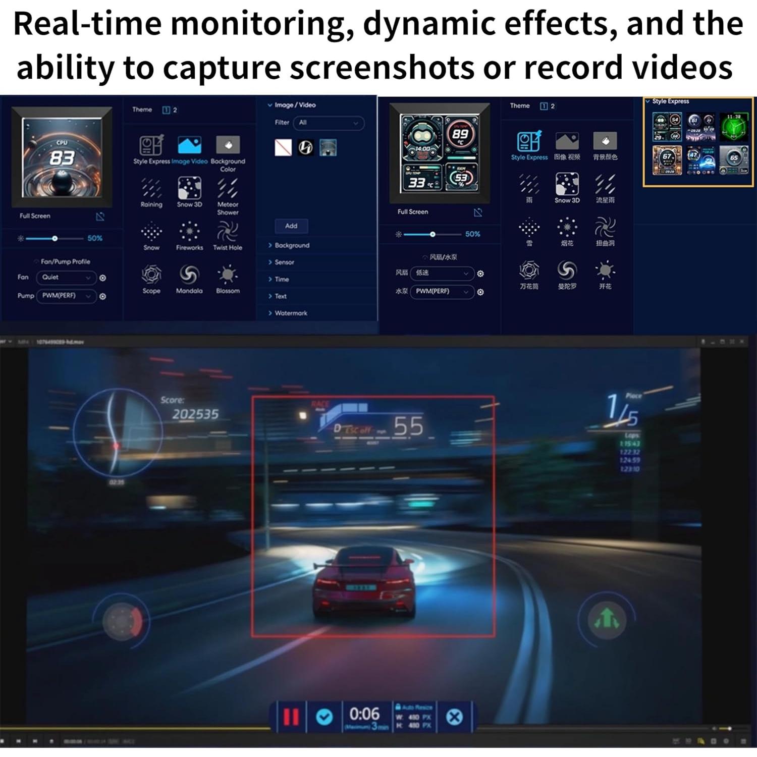 Enfriador Líquido Lian Li Hydroshift LCD 360 Blanco - 2.88"