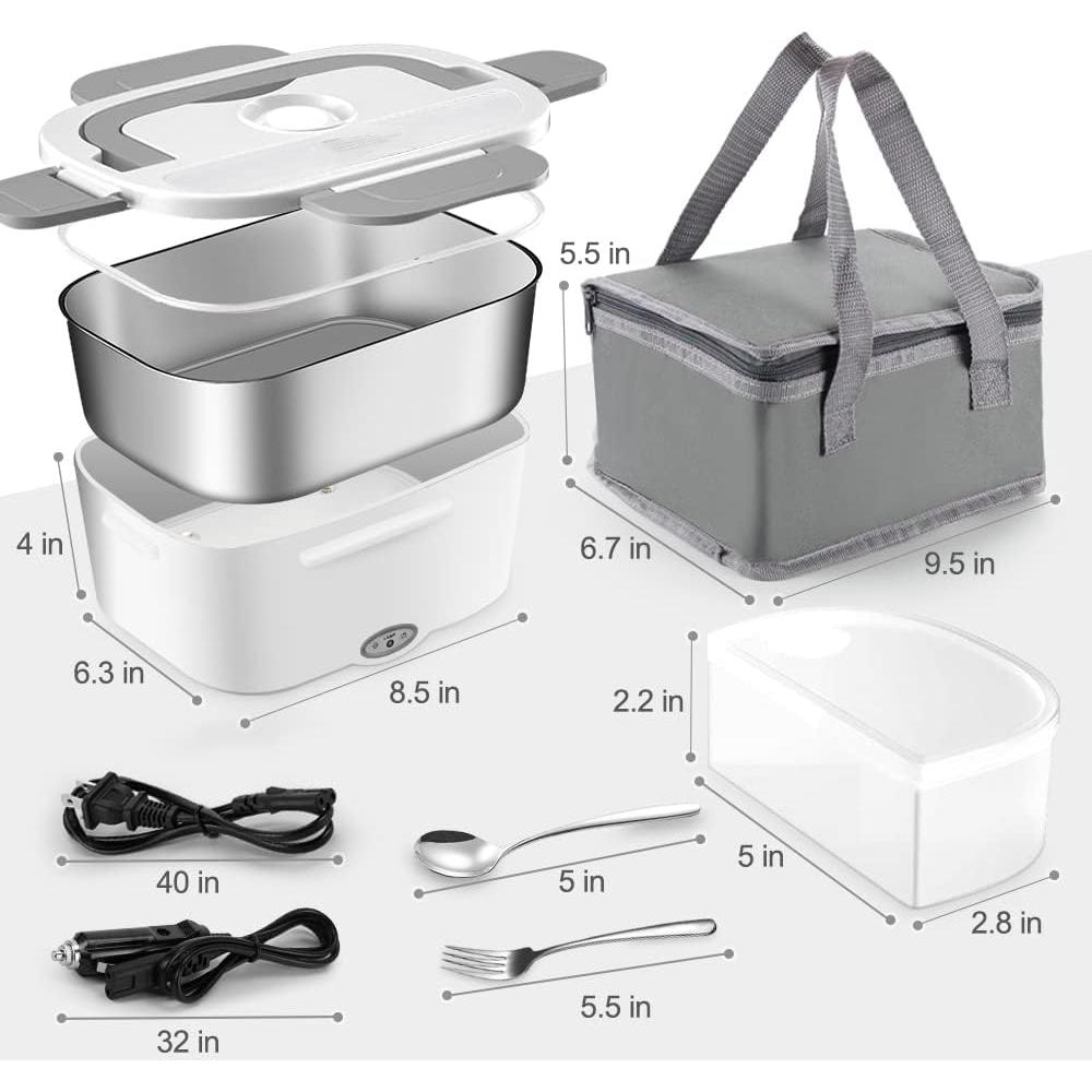 Calentador de Comida Eléctrico FVW 1.5L Portátil 110V/12V/24V