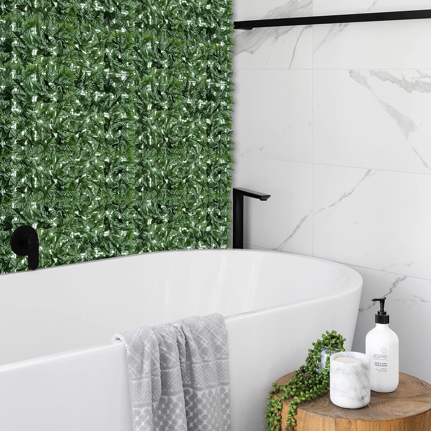 Pantalla de Privacidad AUTODECO 252x151 cm Hiedra Artificial