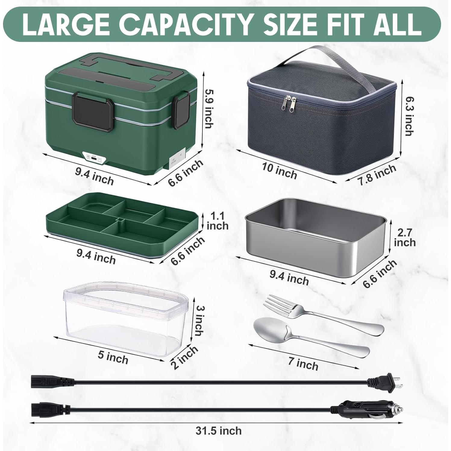 Calentador de Comida Eléctrico Xflyee 3.5L Doble Capa 90W