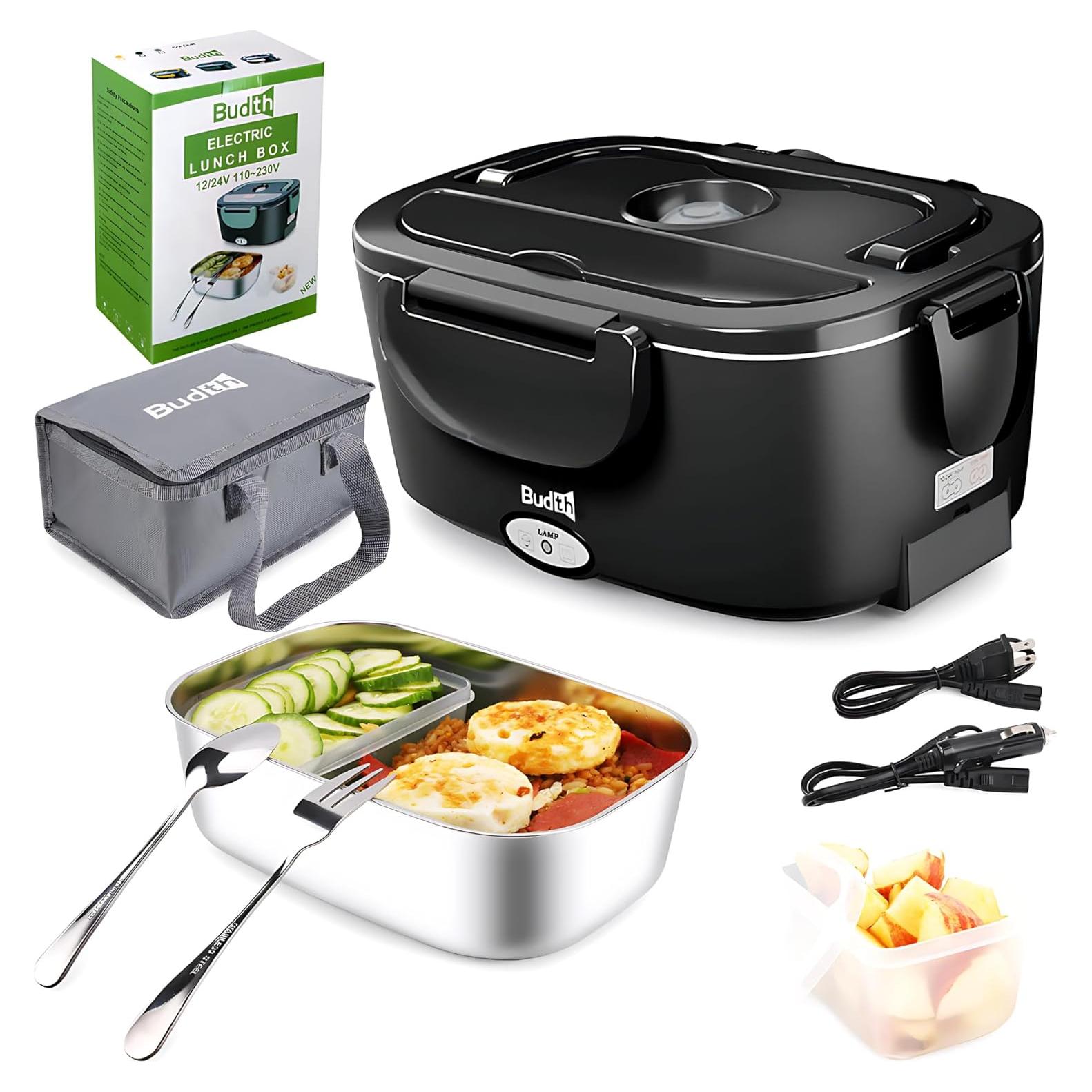 Caja de Almuerzo Eléctrica Budth 1.5L Acero Inoxidable 304