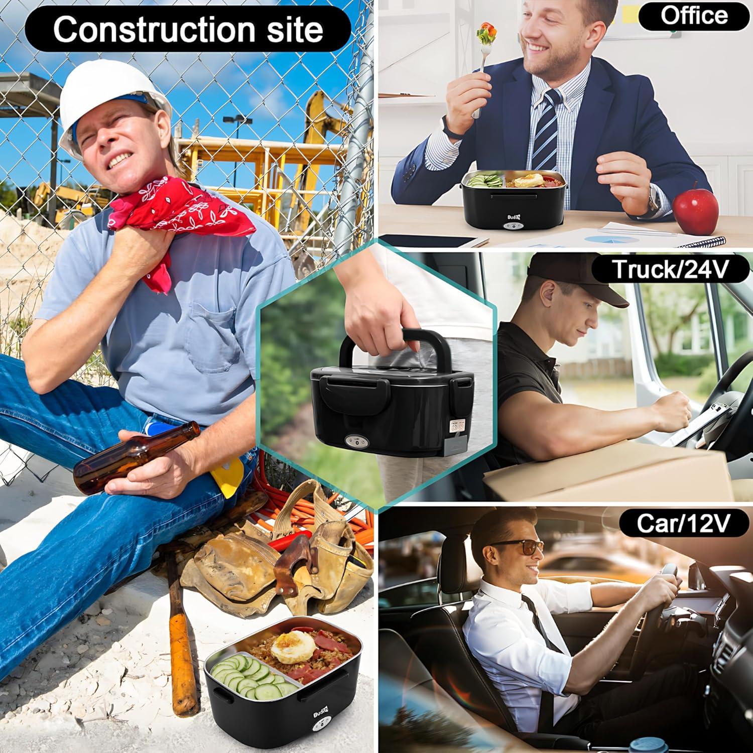 Caja de Almuerzo Eléctrica Budth 1.5L Acero Inoxidable 304