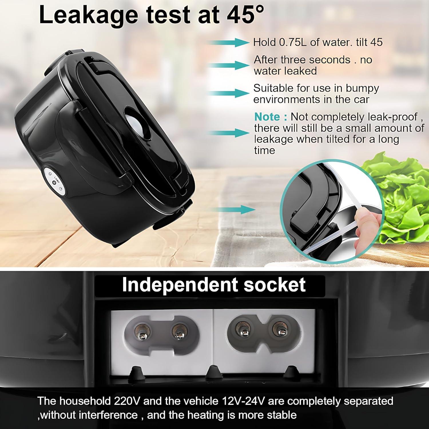 Caja de Almuerzo Eléctrica Budth 1.5L Acero Inoxidable 304