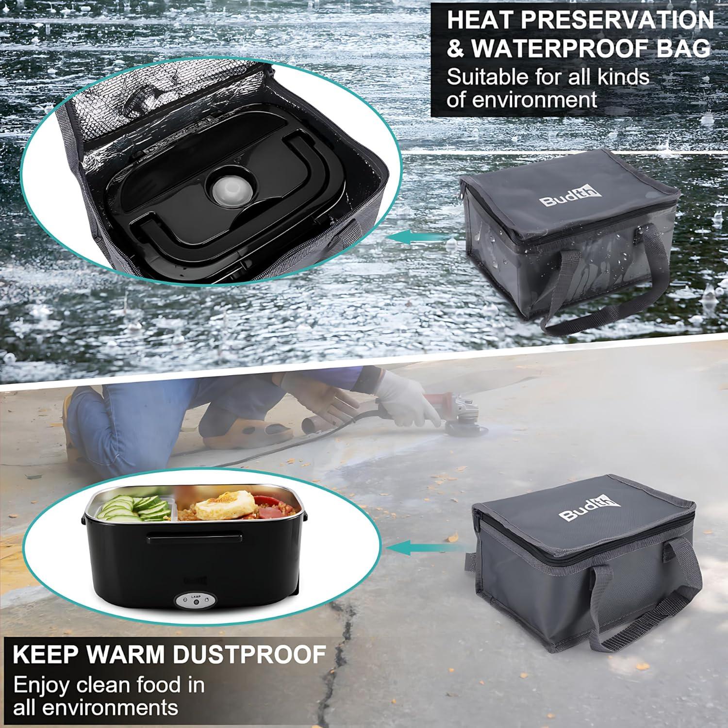 Caja de Almuerzo Eléctrica Budth 1.5L Acero Inoxidable 304