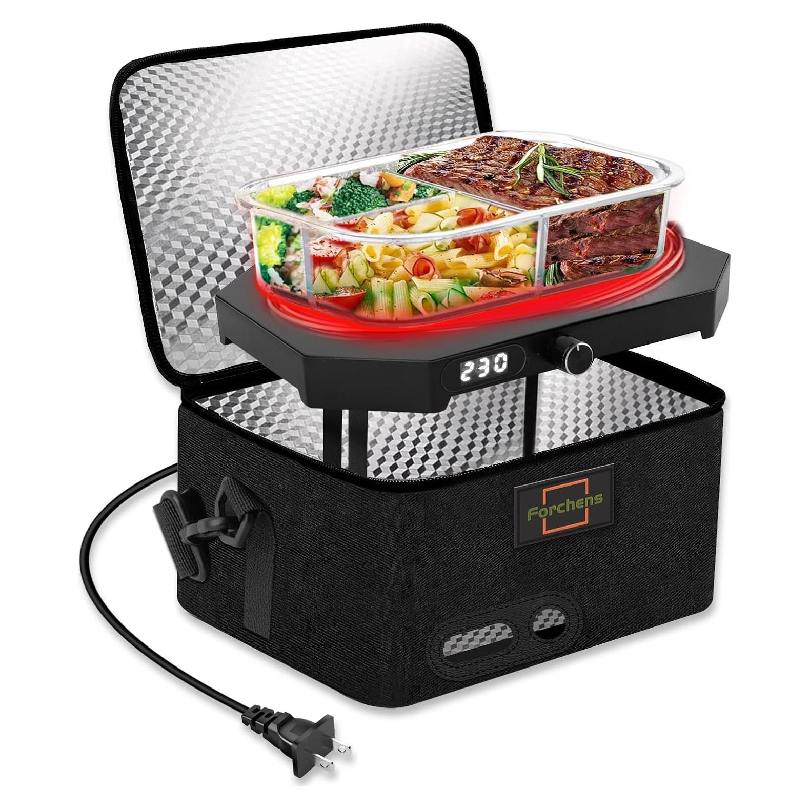 Caja de Almuerzo Calentada Eléctrica Forchens 110V con Pantalla Digital