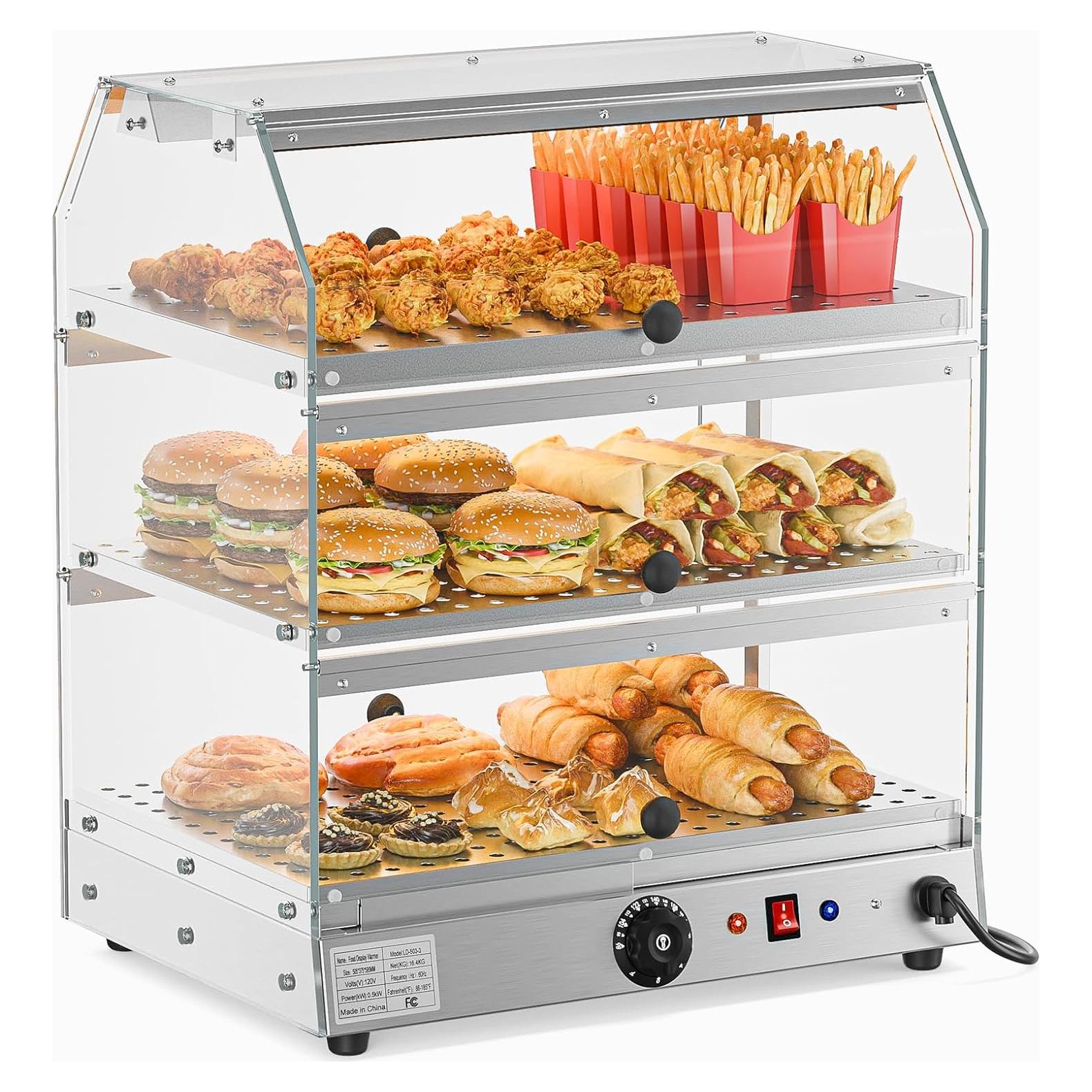 Calentador de Comida ROVSUN 3 Niveles 500W Acrílico LED