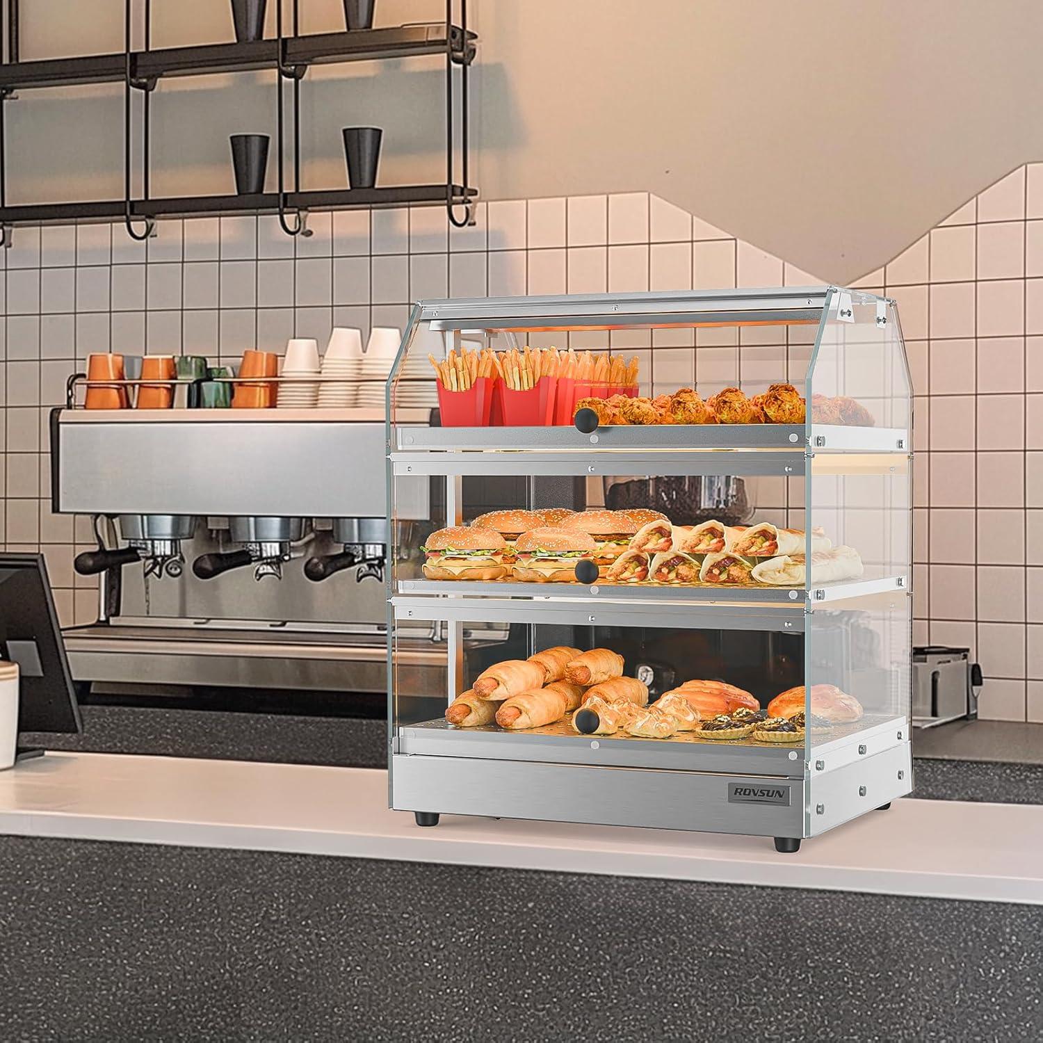 Calentador de Comida ROVSUN 3 Niveles 500W Acrílico LED