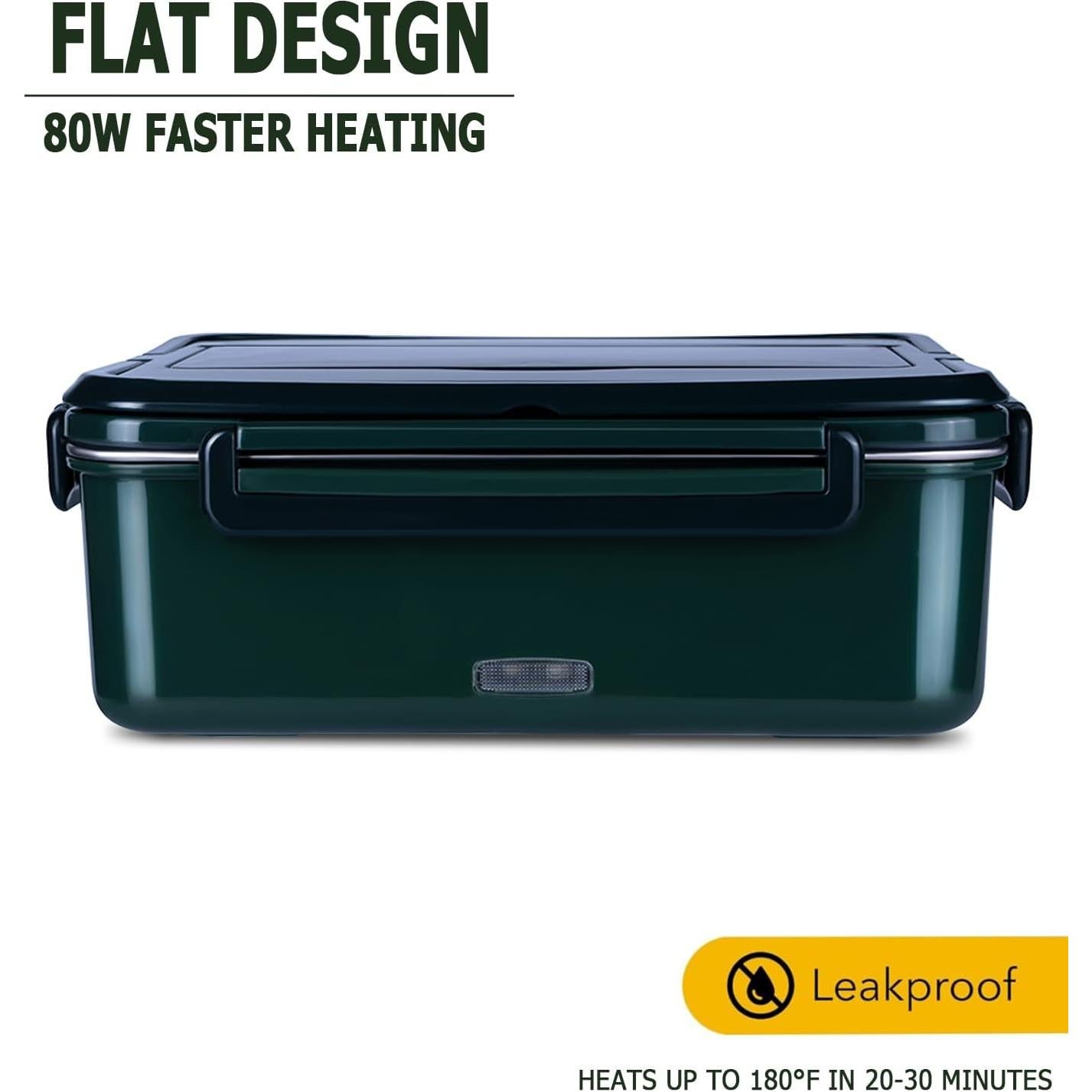 Caja de Almuerzo Eléctrica RHUDAKY 1.7kg 60oz Verde 80W