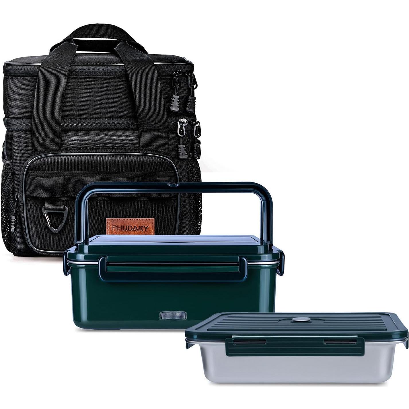 Caja de Almuerzo Eléctrica RHUDAKY 1.7kg 60oz Verde 80W